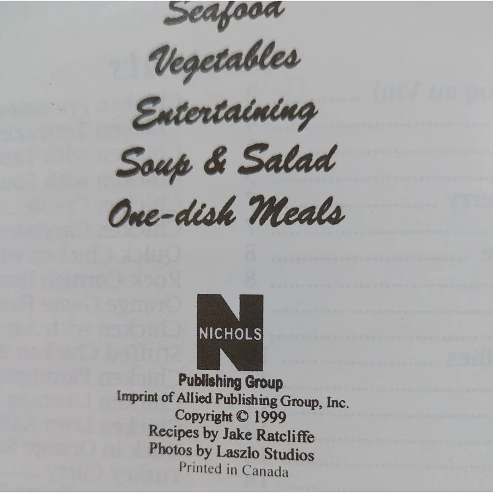 Vintage Kmart 1999 Everyday Cooking Poultry Cookbook by Jake Ratcliffe‎ 31 Pages